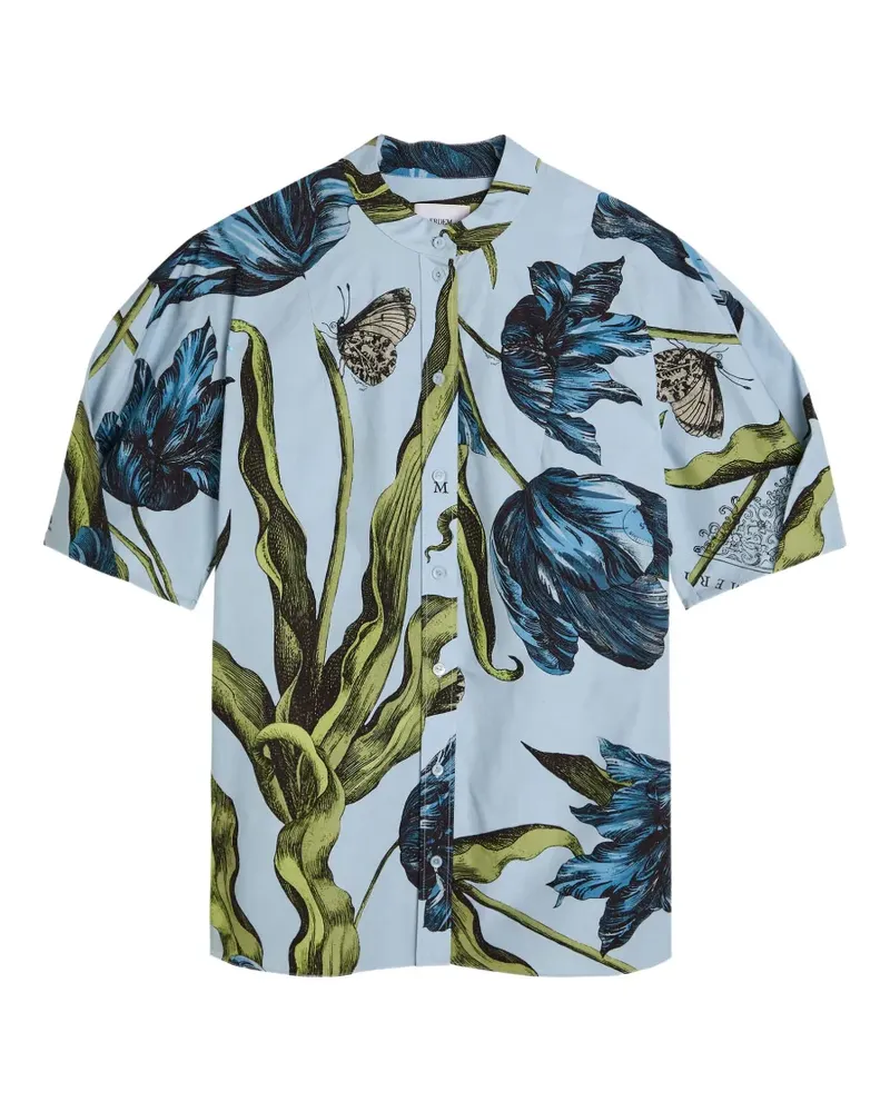 Erdem Hemd mit Tulpen-Print - Blau Blau