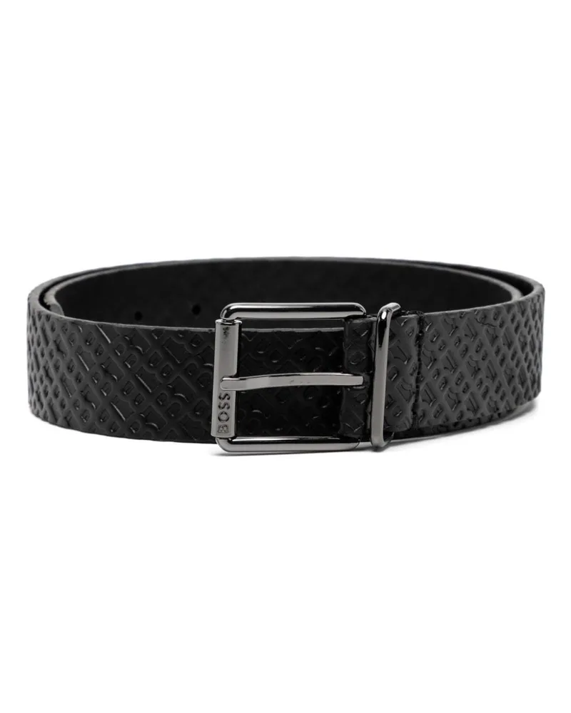 HUGO BOSS Roll B Gürtel mit Monogramm - Schwarz Schwarz