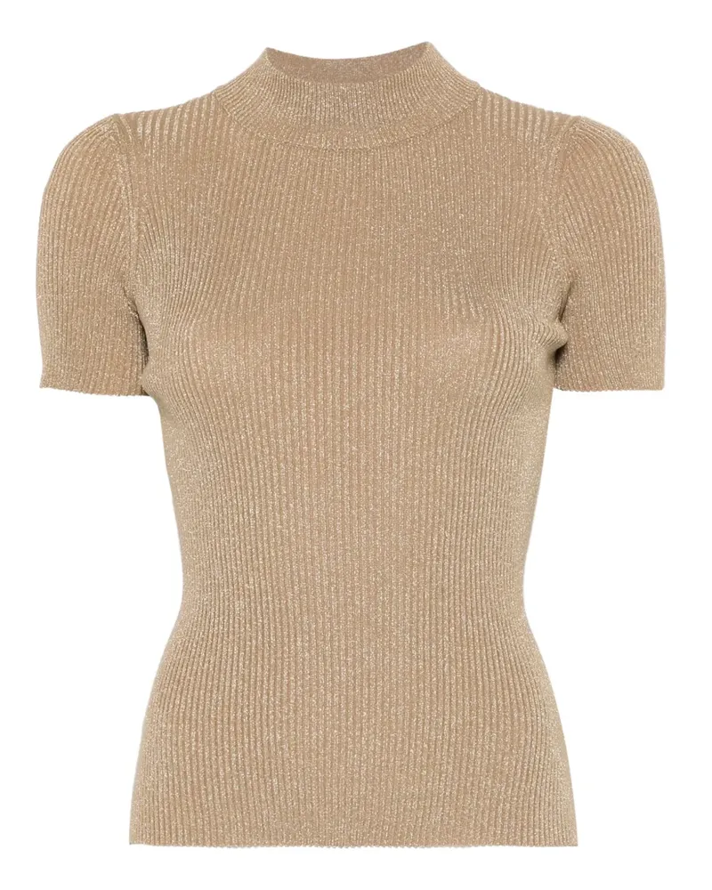 Max Mara Spezie ribbed short-sleeve top - Nude Nude