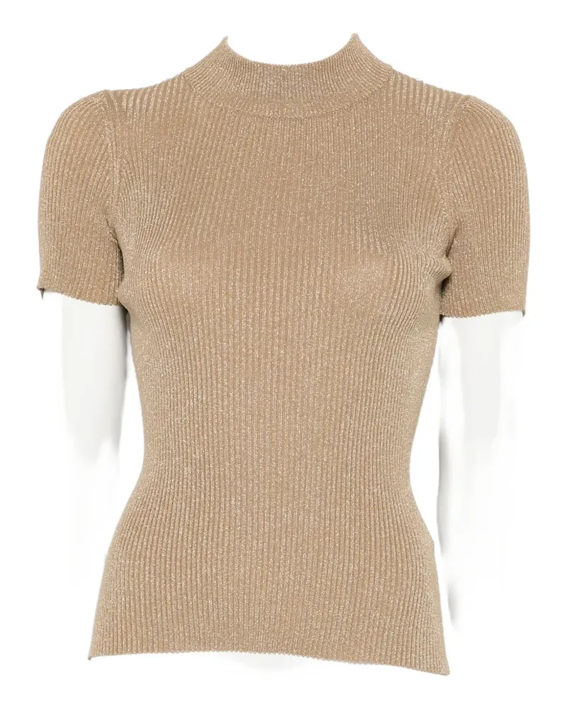 Max Mara Spezie ribbed short-sleeve top - Nude Nude