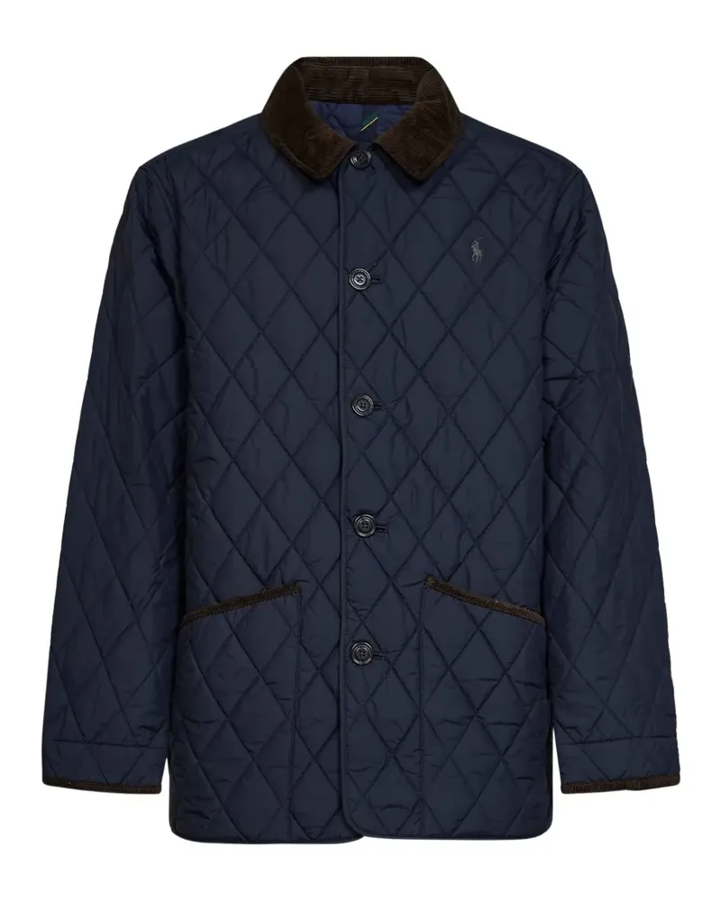 Ralph Lauren Gesteppte Jacke mit Cordkragen - Blau Blau