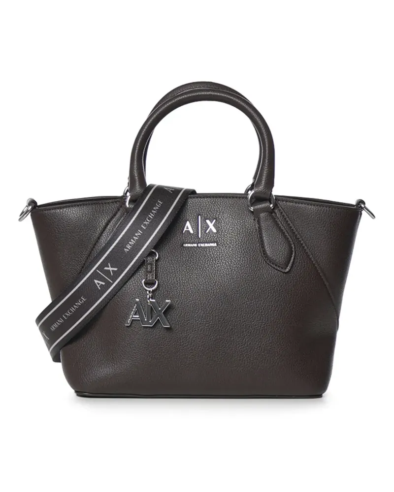 Armani Exchange Tote Bag mit Logo-Schild - Braun Braun