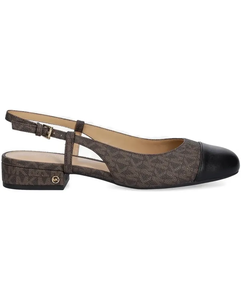 Michael Kors Slingback-Pumps mit Monogramm - Braun Braun