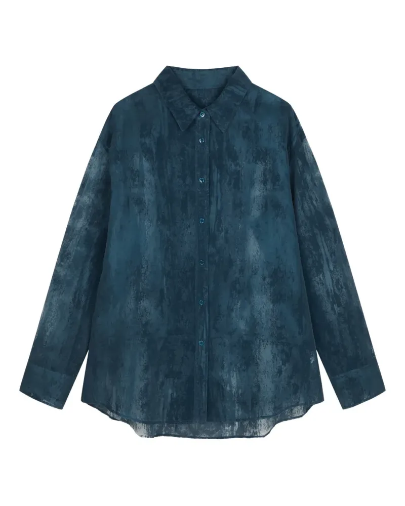 JNBY Semi-transparentes Oversized-Hemd - Blau Blau
