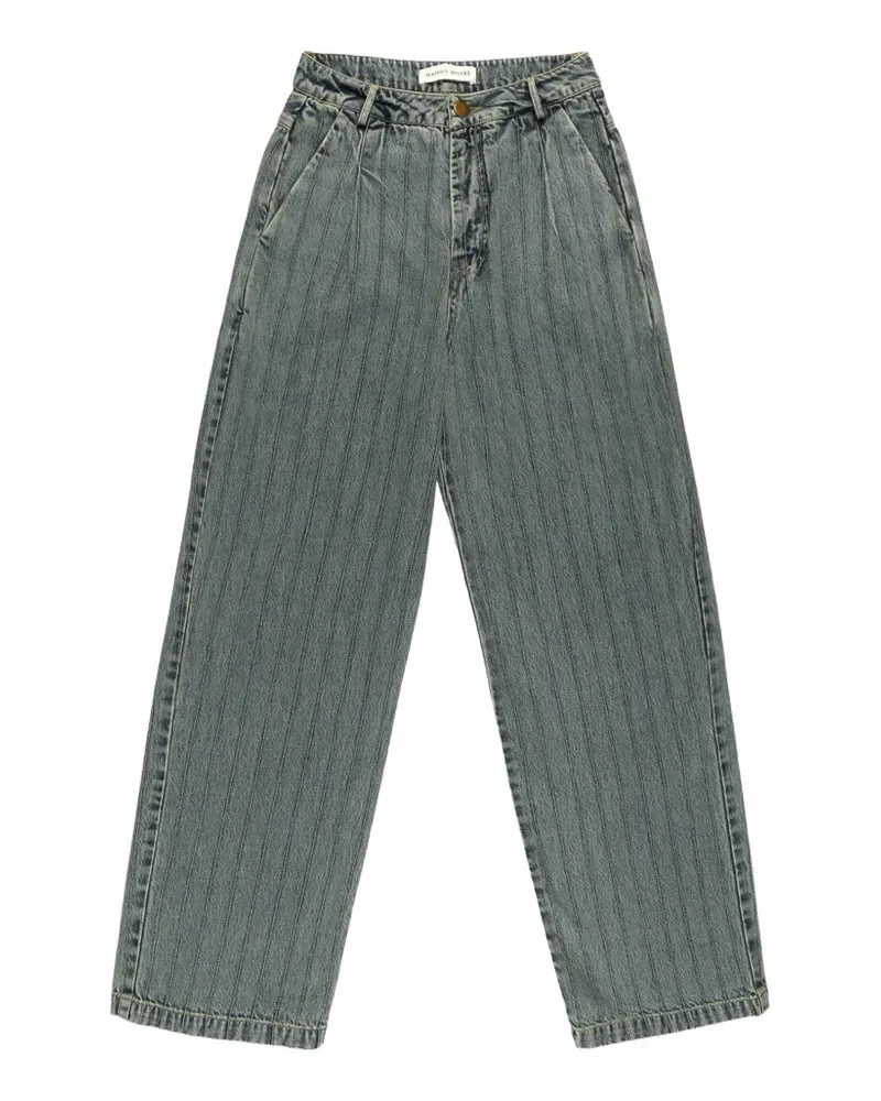 MAISON HOTEL Lucky striped jeans - Blau Blau