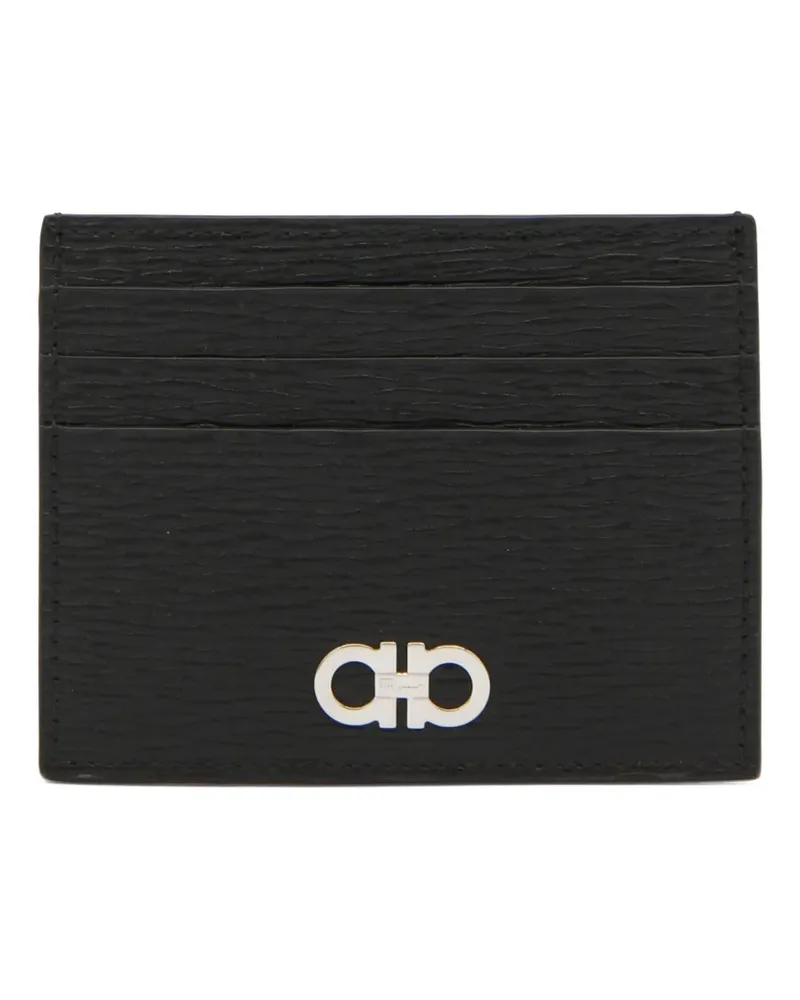 Ferragamo Gancini leather card holder - Schwarz Schwarz