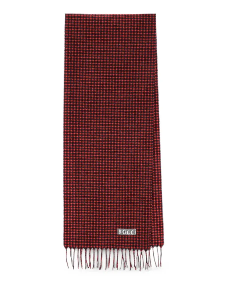 Jil Sander Schal mit Vichy-Karo - Rot Rot