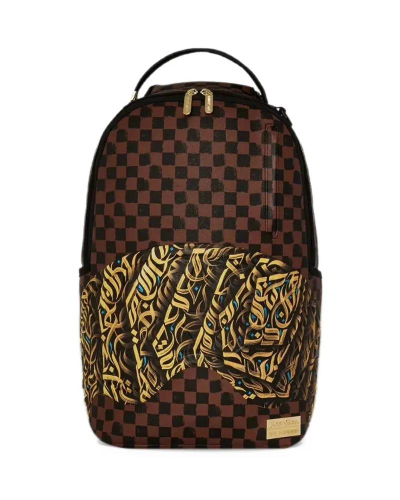 Sprayground Karierter Diaa Alam Rucksack - Braun Braun