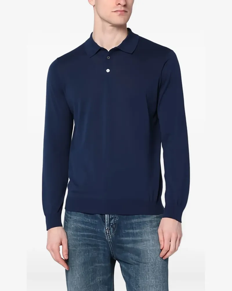 Drumohr  Klassisches Poloshirt - Blau Blau