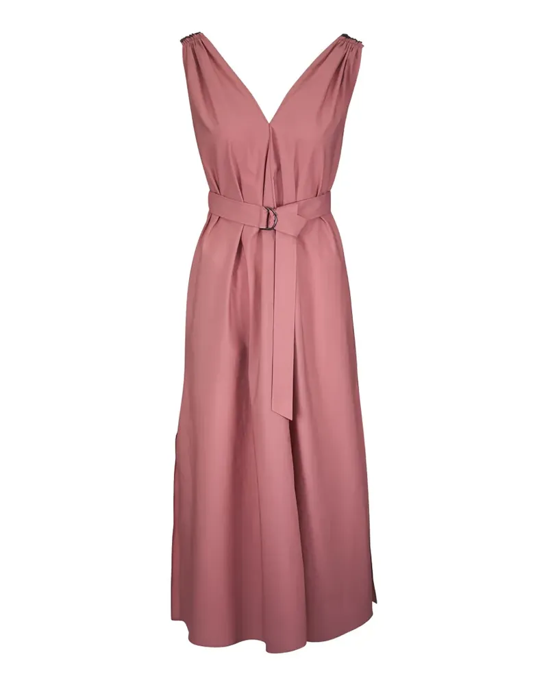 Brunello Cucinelli Midikleid mit V-Ausschnitt - Rosa Rosa