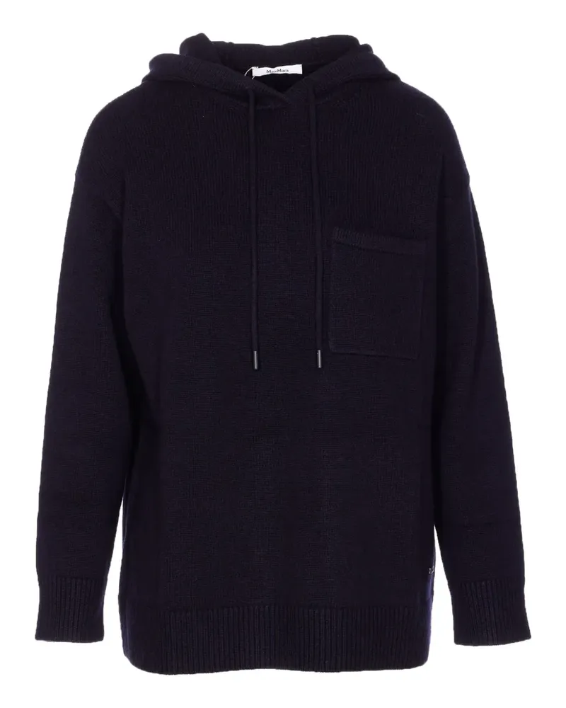 Max Mara Kapuzenpullover mit aufgesetzter Tasche - Schwarz Schwarz
