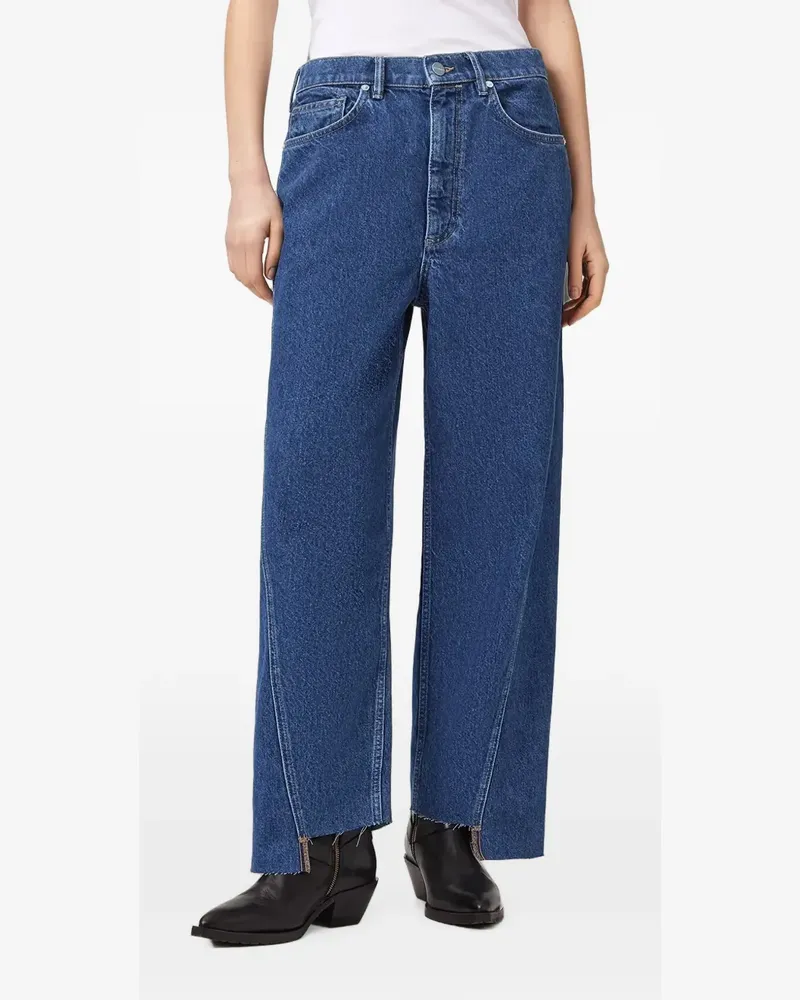 AllSaints Fox loose-fit raw-cut jeans - Blau Blau