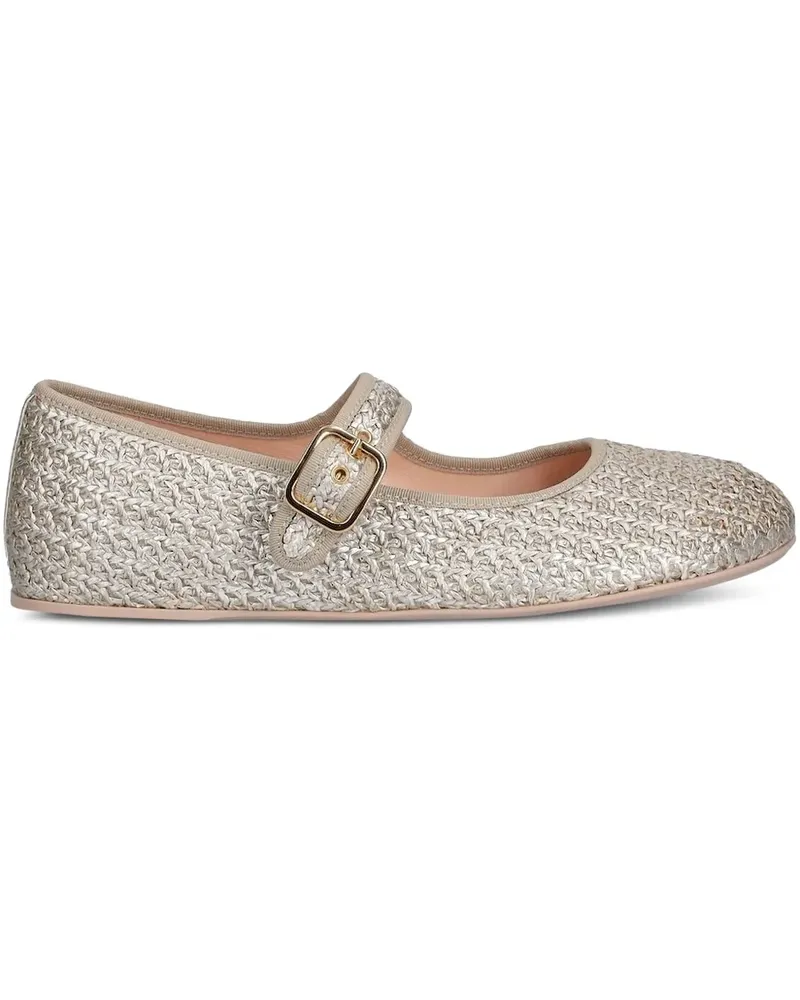 Attilio Giusti Leombruni Ballerinas mit Schnallenverschluss - Gold Gold