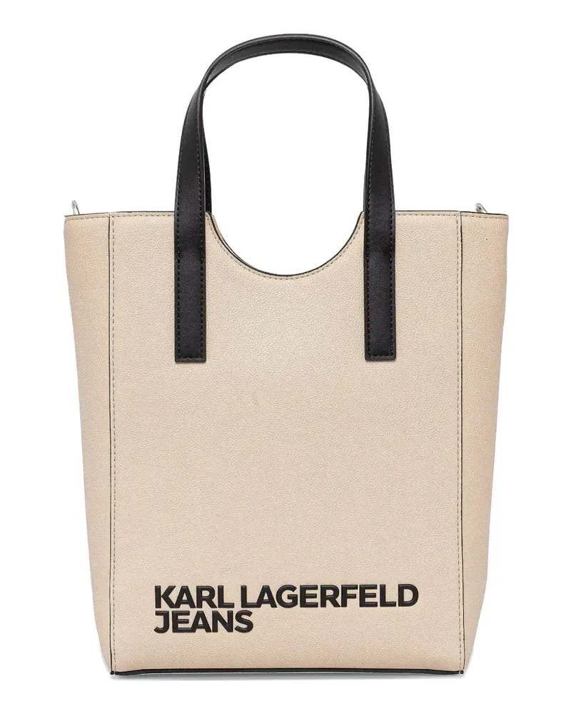 Karl Lagerfeld Tote Bag mit Logo-Print - Nude Nude