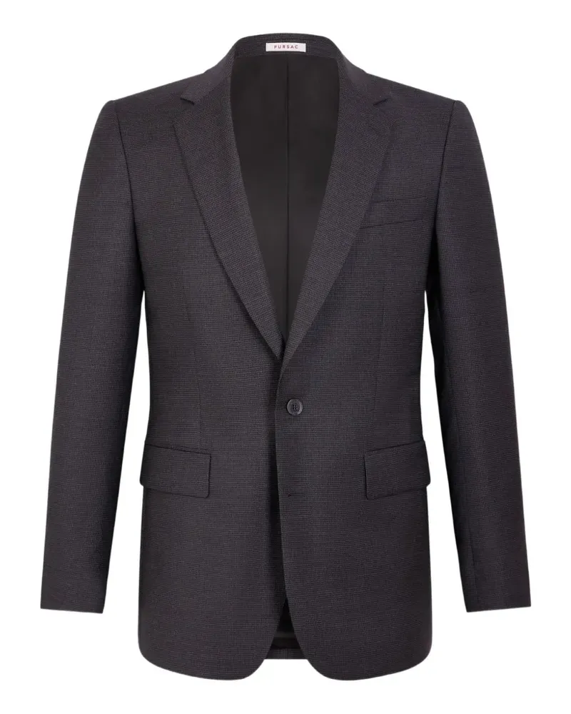 FURSAC checked-pattern wool blazer - Grau Grau