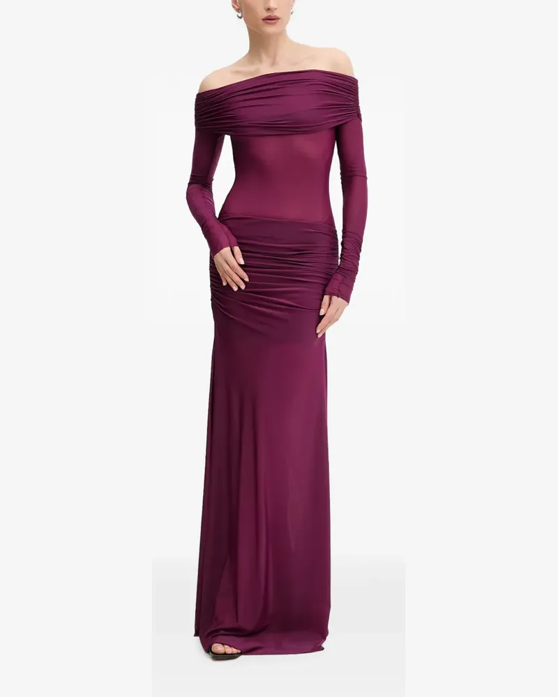 Aniye By Xena off-the-shoulder ruched maxi dress - Violett Violett