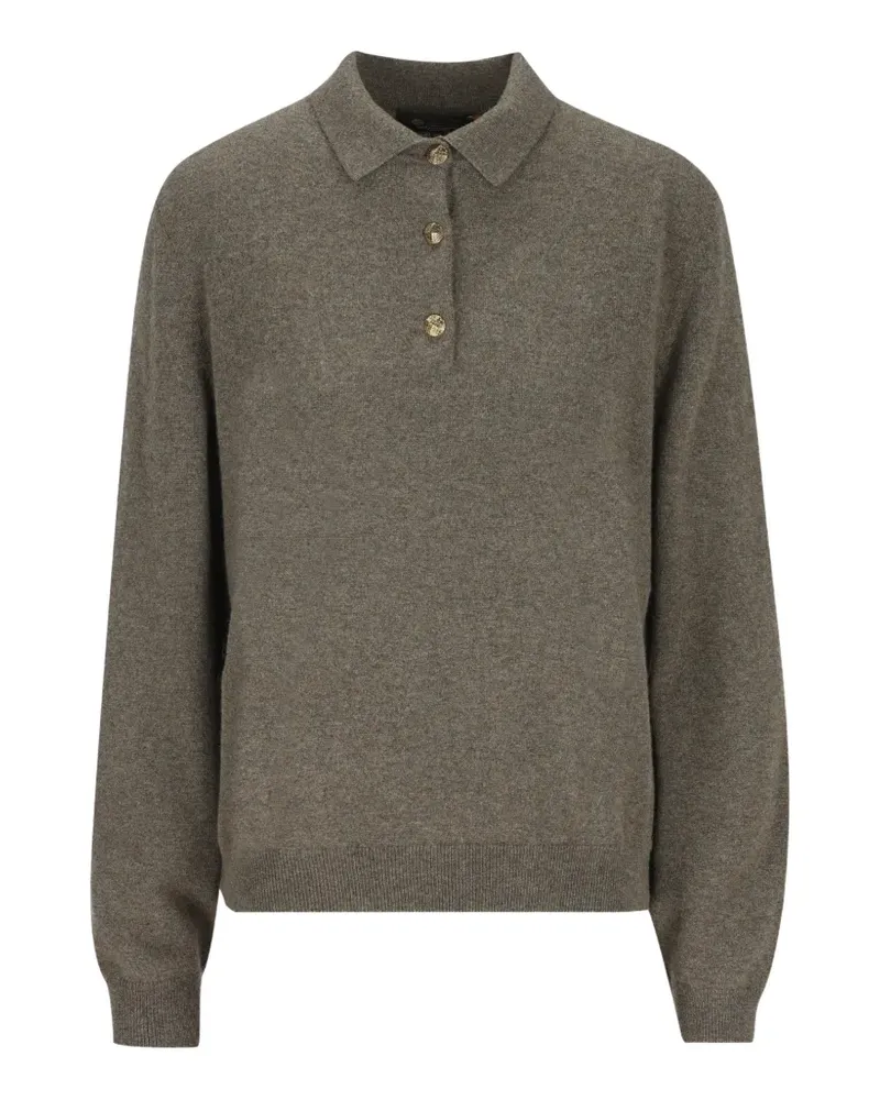 Loro Piana Classic Poloshirt aus Kaschmir - Braun Braun
