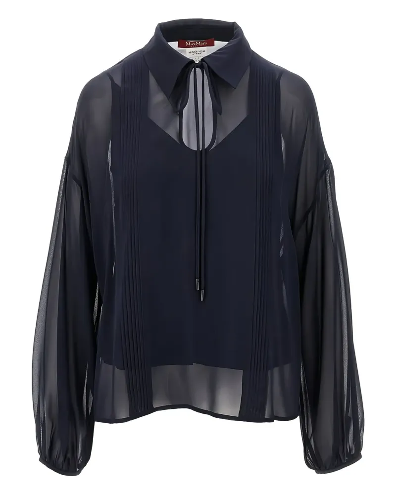 Max Mara Bluse aus Seide - Blau Blau