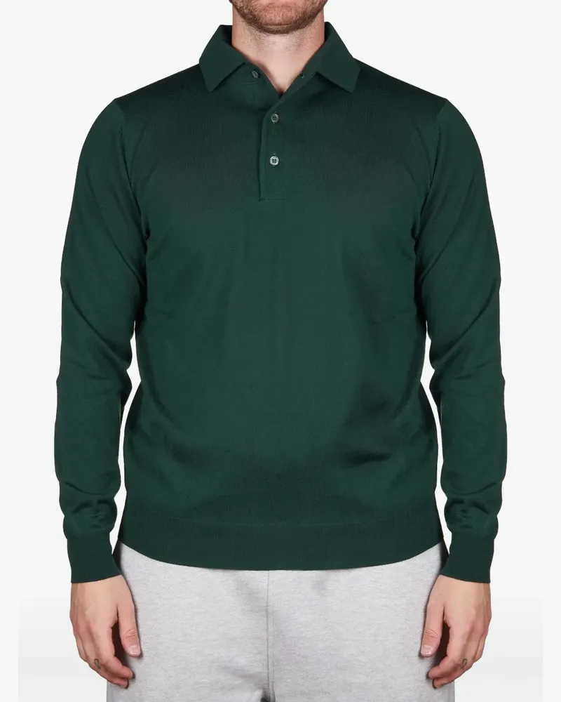 Filippo de Laurentiis long-sleeve knitted polo shirt - Grün Grün