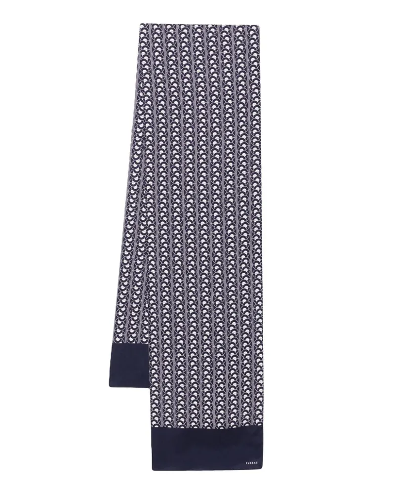 FURSAC Schal mit geometrischem Print - Blau Blau