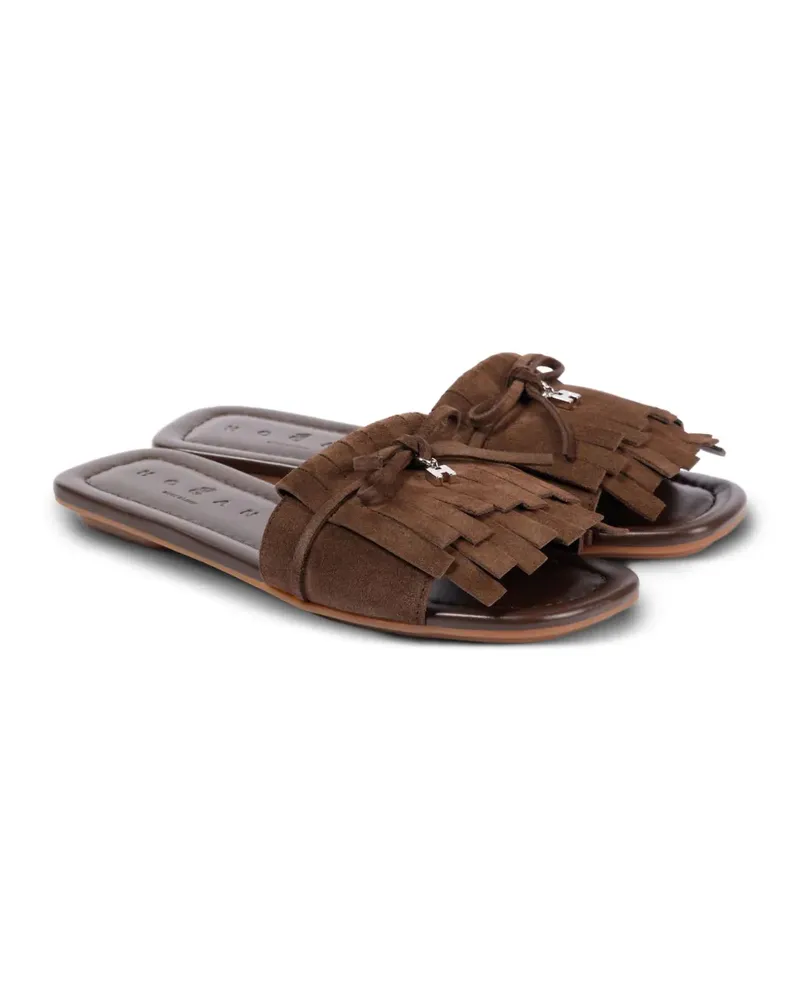 Hogan Sandalen mit Fransen - Braun Braun