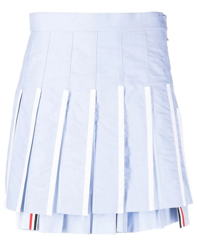 Thom Browne Faltenrock mit hohem Bund - Blau Blau