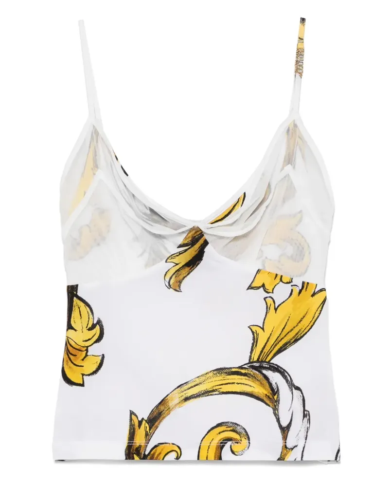 Versace Jeans Barocco Mesh-Oberteil - Weiß Weiß