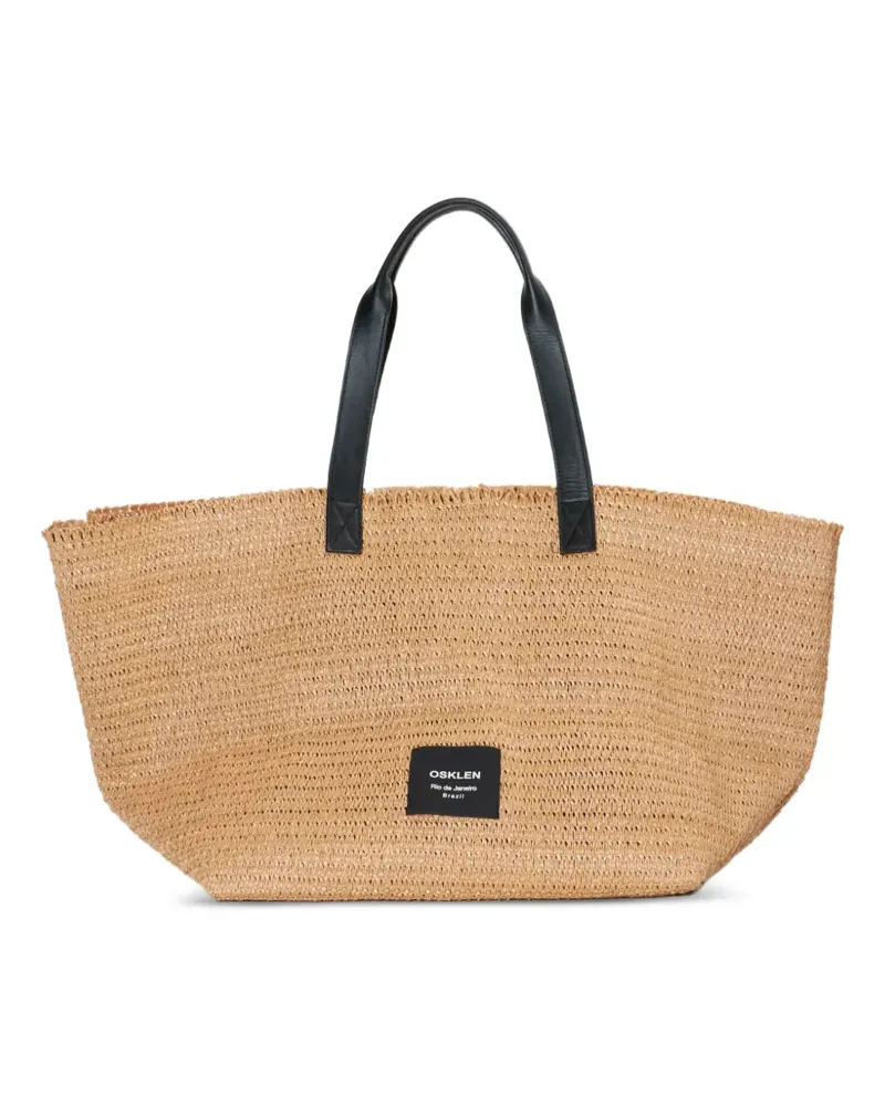 Osklen Tote Bag aus Raffiabast - Nude Nude