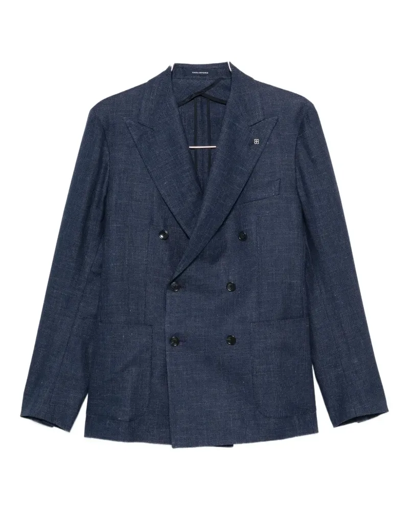 Tagliatore double-breasted peak-lapel blazer - Blau Blau