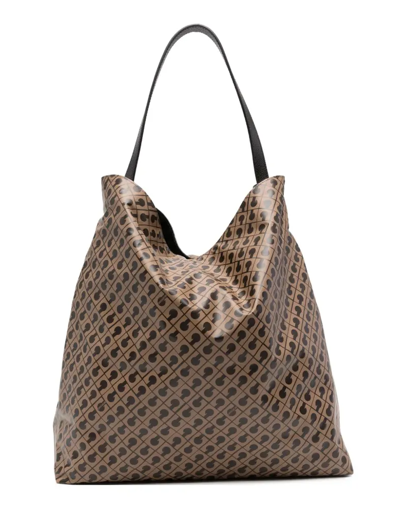 Gherardini monogram-print tote bag - Braun Braun