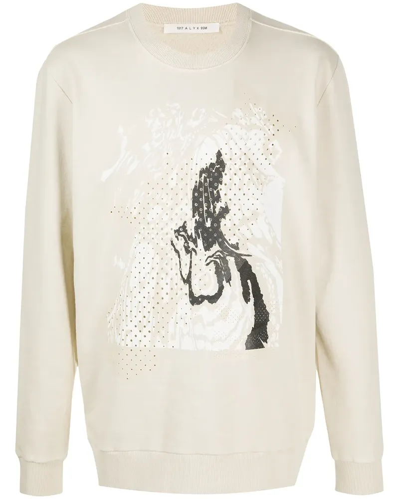 1017 ALYX 9SM Sweatshirt mit abstraktem Print - Nude Nude