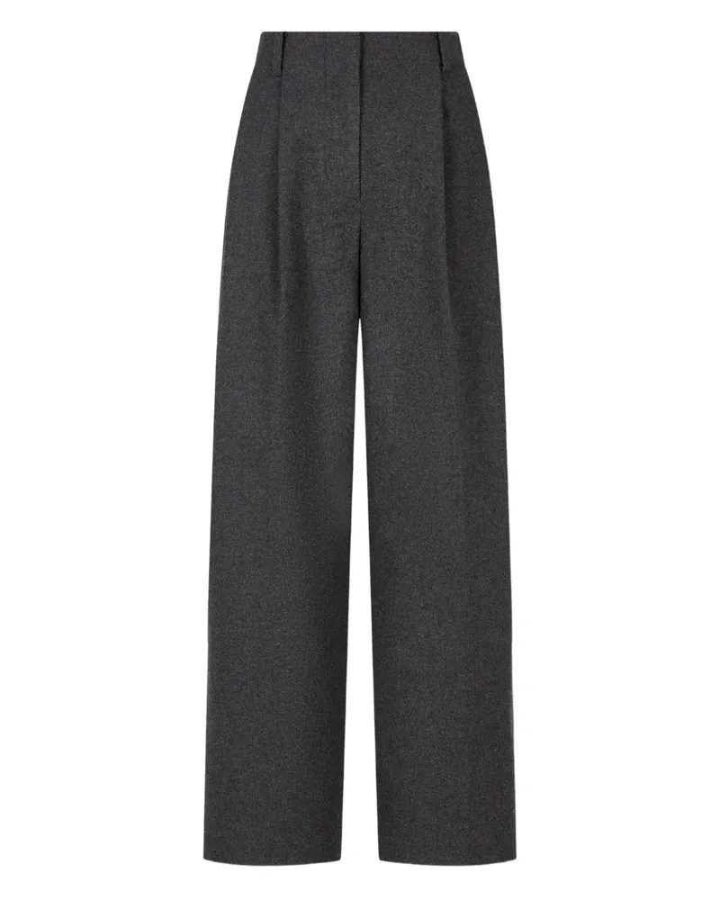 STUDIO TOMBOY Pleated Wool Blend Trousers - Grau Grau