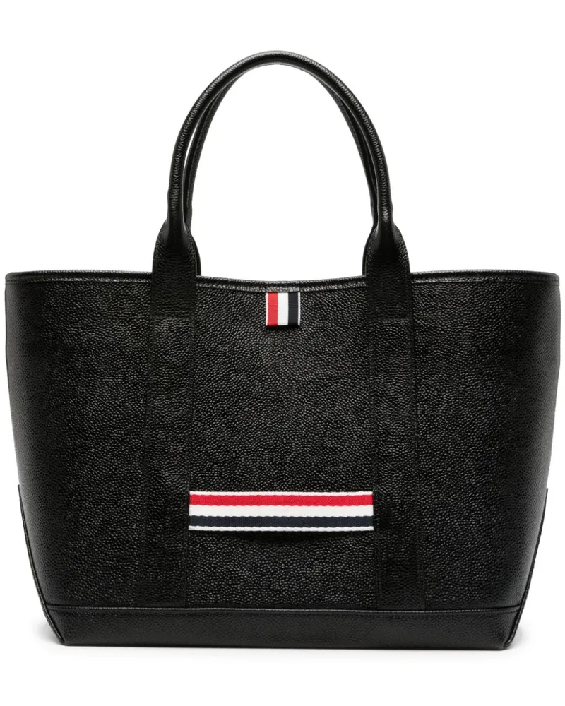 Thom Browne Schmaler Tool Shopper aus Leder Schwarz