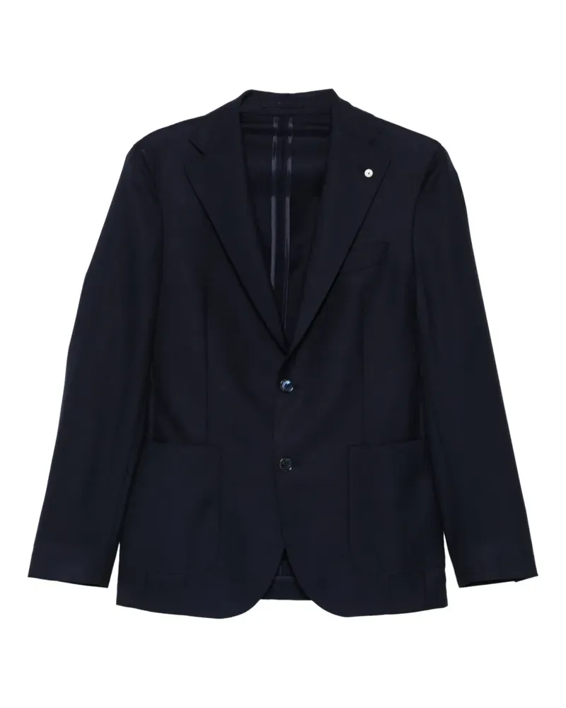 Luigi Bianchi Mantova notched pocket jacket - Blau Blau
