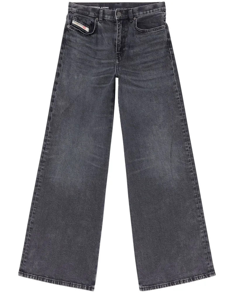 Diesel D-Akemi Wide-Leg-Jeans - Grau Grau