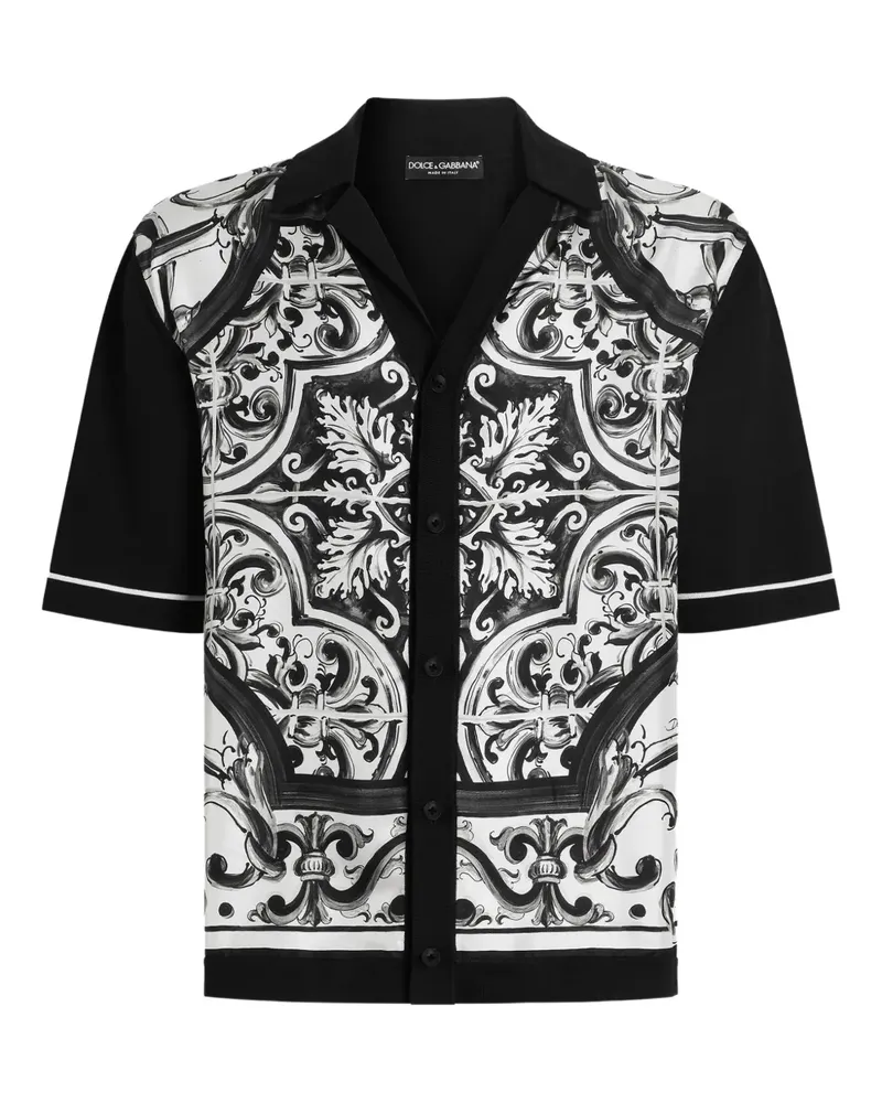 Dolce & Gabbana Hemd mit Majolica-Print - Schwarz Schwarz