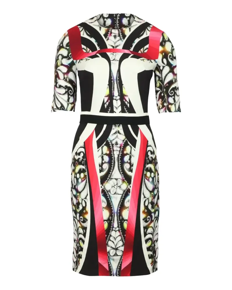 Peter Pilotto all-over-print belted dress - Weiß Weiß