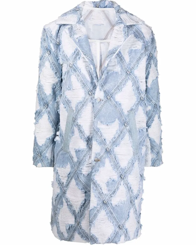 Diesel Jeansmantel im Patchwork-Look - Blau Blau