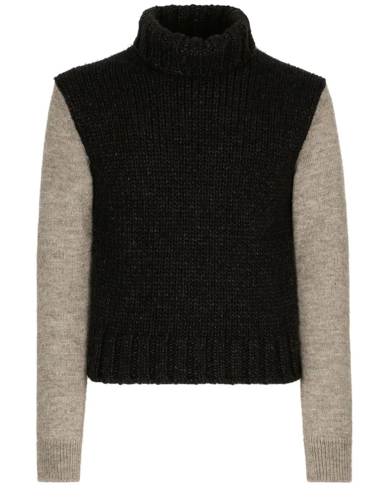 Dolce & Gabbana Grob gestrickter Pullover - Schwarz Schwarz