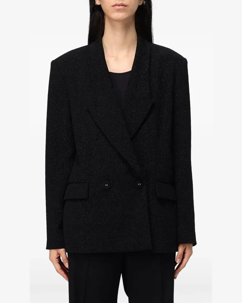 Hanita double-breasted blazer - Schwarz Schwarz