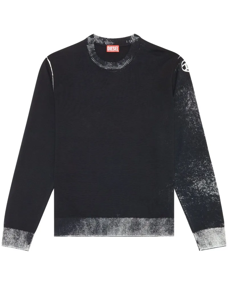 Diesel K-Larence-B Pullover mit Print - Schwarz Schwarz