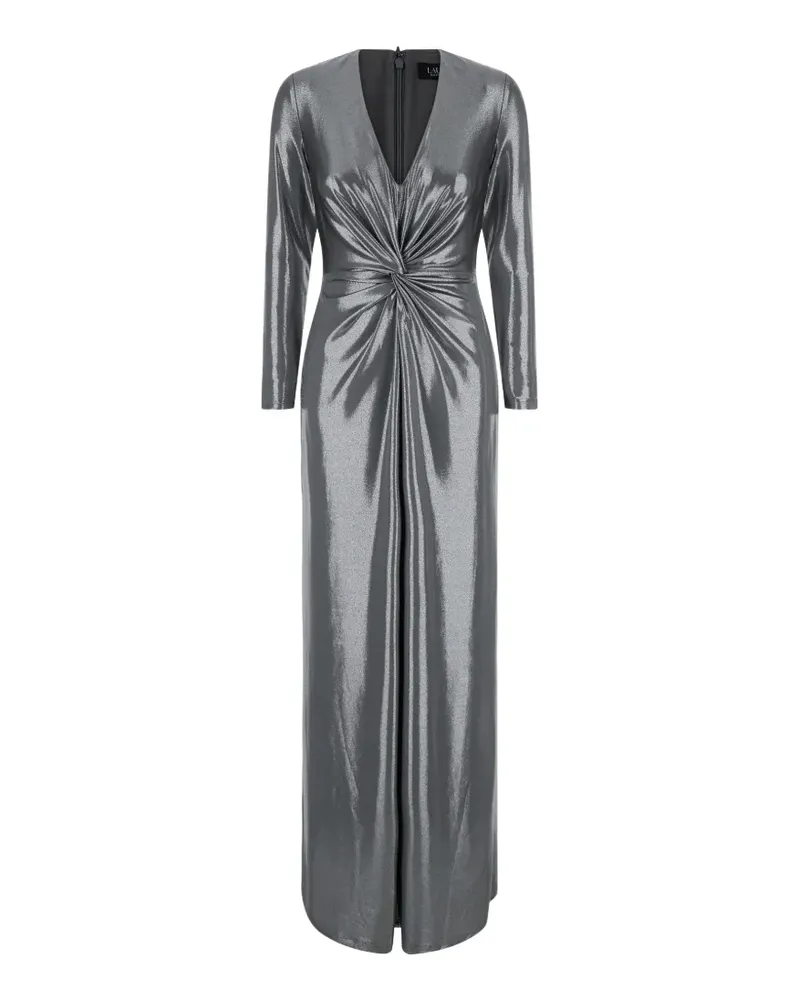 Ralph Lauren metallic twist-detail maxi dress - Grau Grau