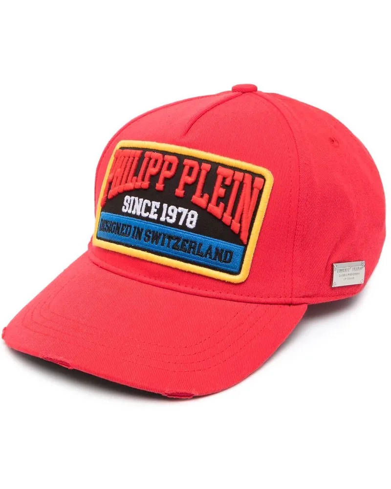 Philipp Plein Baseballkappe in Distressed-Optik - Rot Rot