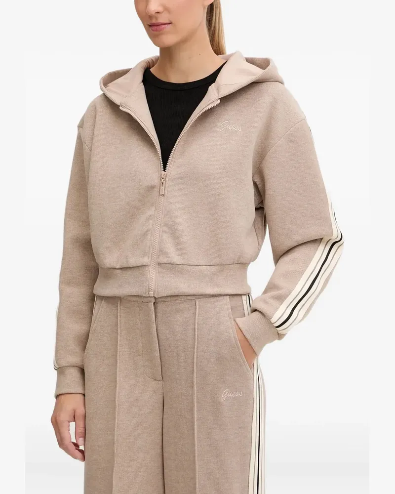 Guess Hoodie mit gestreiften Ärmeln - Braun Braun