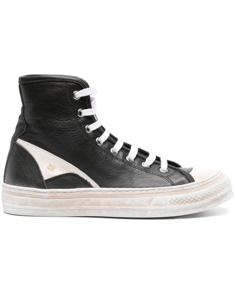 Moma High-Top-Sneakers aus Leder - Schwarz Schwarz