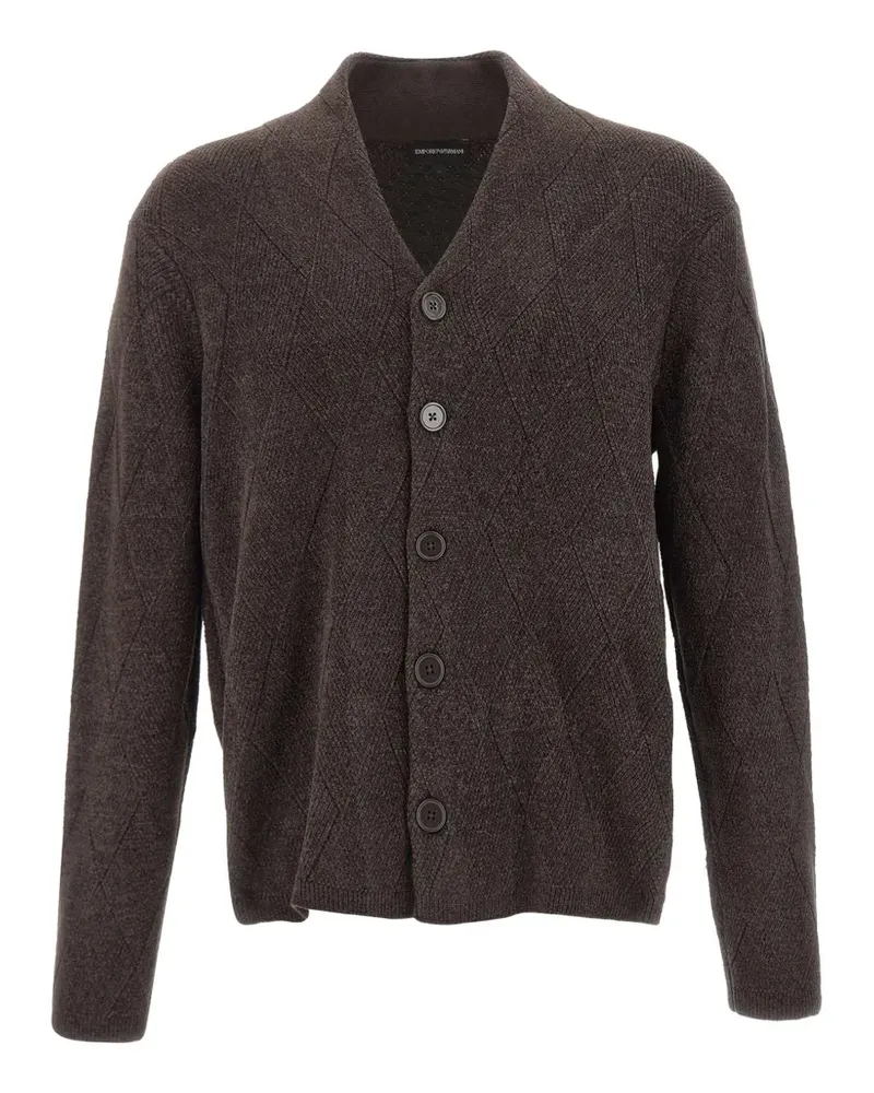 Emporio Armani Strukturierter Cardigan - Braun Braun