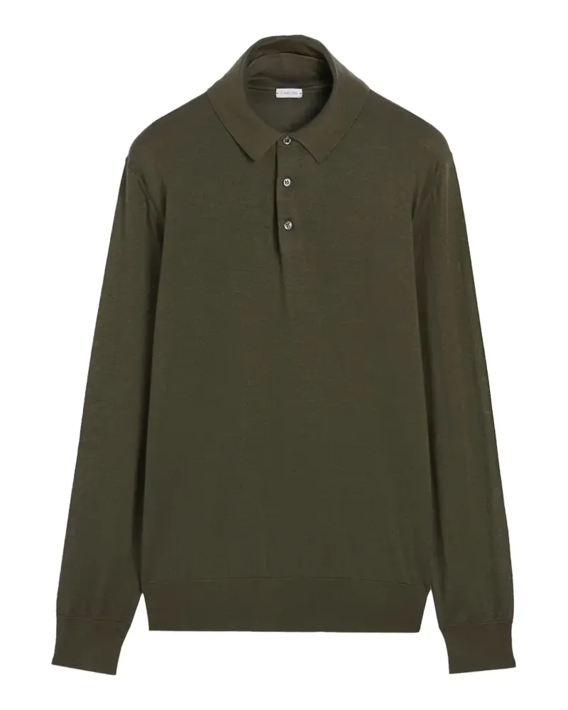 Caruso Langärmeliges Poloshirt - Grün Grün