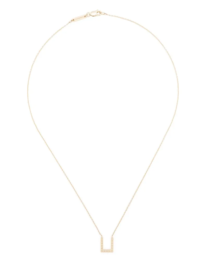 Tom Wood 9KT yellow gold Sleek Pendant Diamonds necklace Gold
