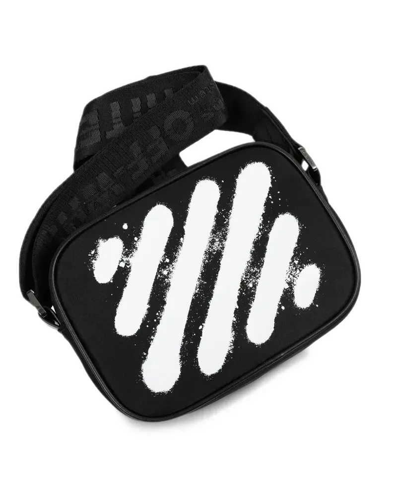 OFF-WHITE Diagonal Spray Kameratasche - Schwarz Schwarz
