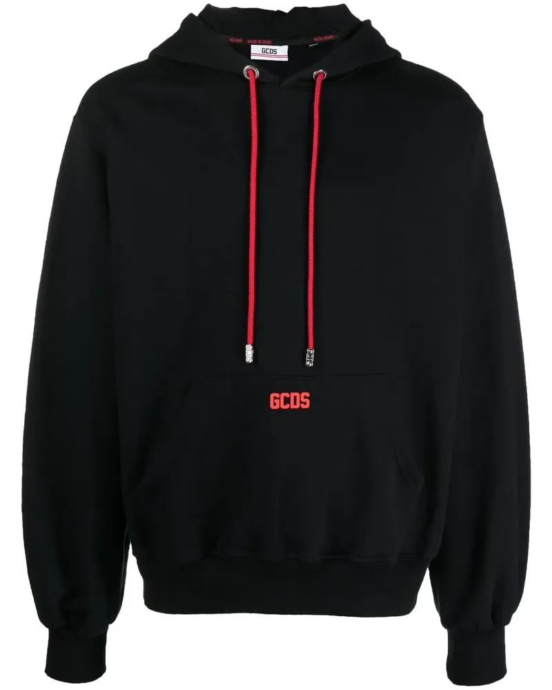 GCDS Hoodie mit Logo-Print - Schwarz Schwarz